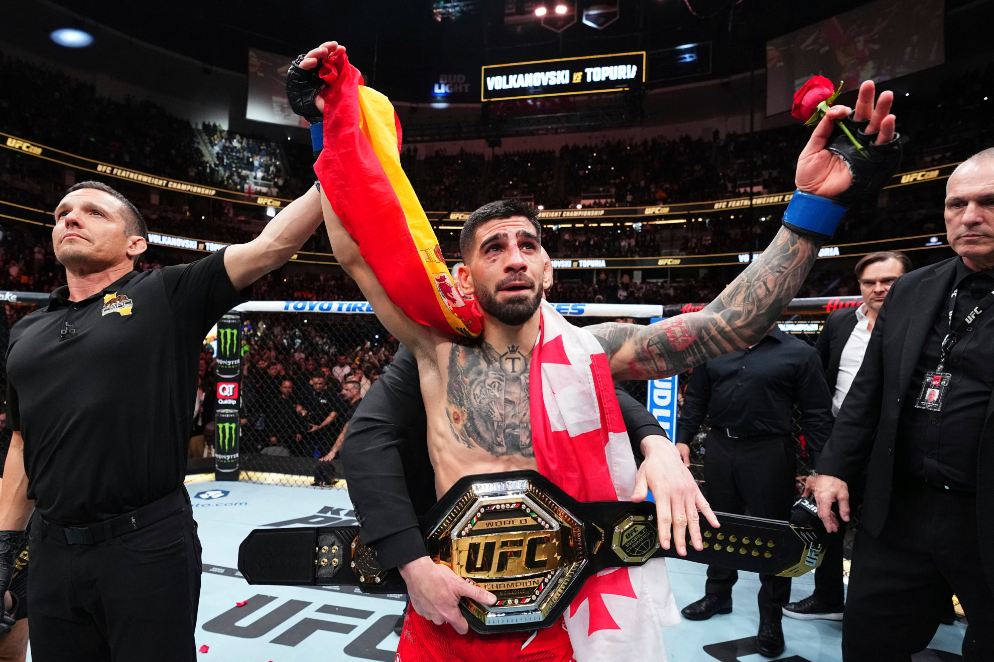 Después de Makhachev, Topuria va a por Belal Muhammad: Sin finalizaciones, sin novia...